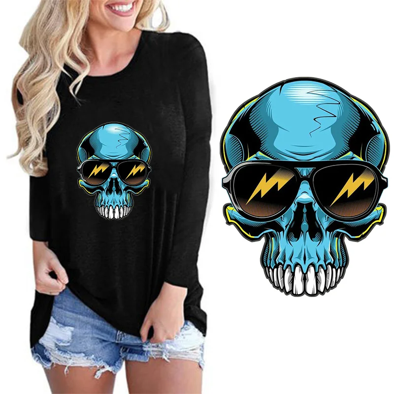 Sunglasses Skull Bones Ironing on Heat Transfer A-level Washable Patches Stickers for Clothes DIY Appliques Wholesale Patches
Sunglasses Skull Bones Ironing on Heat Transfer A-level Washable Patches Stickers for Clothes DIY Appliques Wholesale Patches