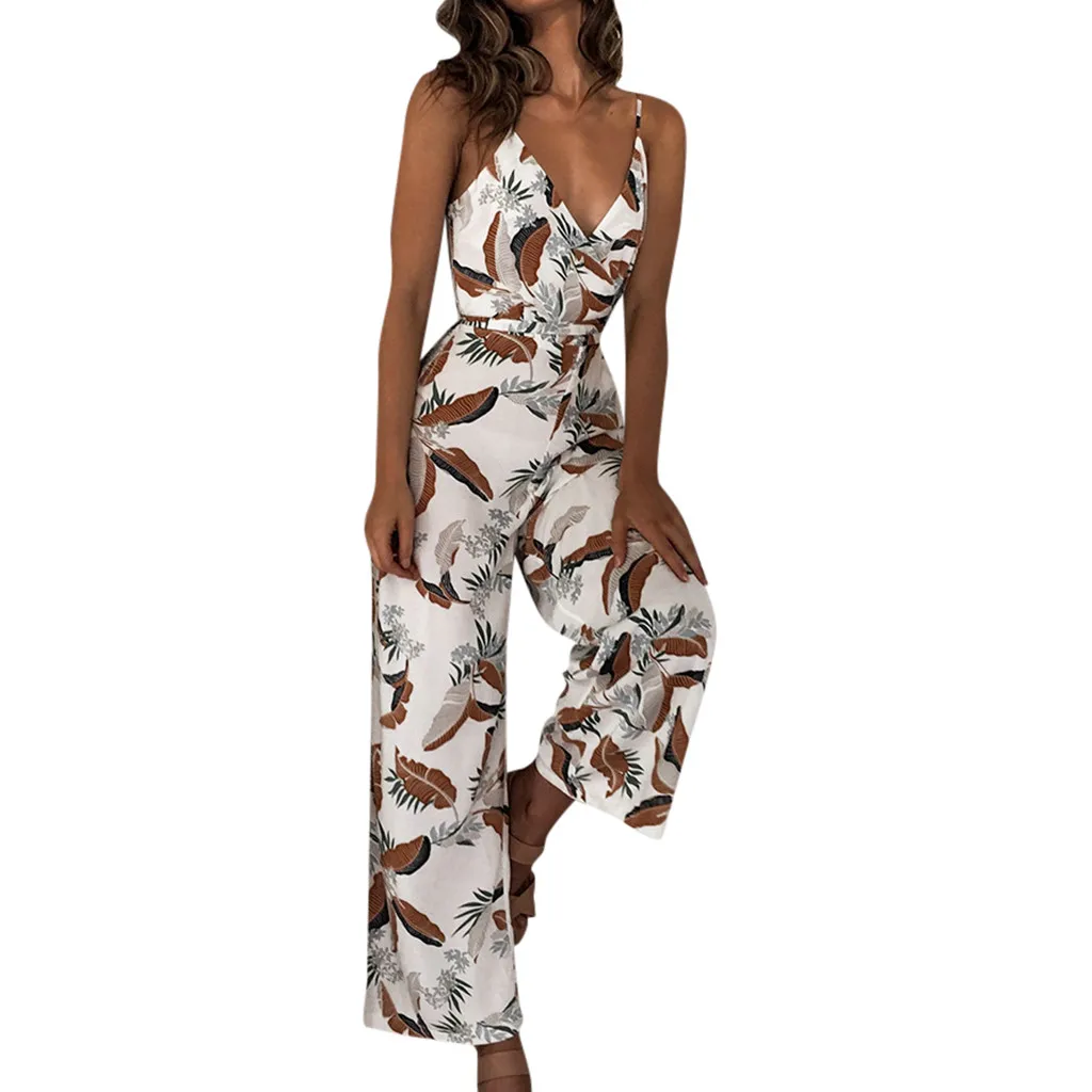 boho style female Jumpsuit Sleevless Floral Wide Leg Pants long jumpsuits woman long pants beachwear Summer Overalls for women
boho style female Jumpsuit Sleevless Floral Wide Leg Pants long jumpsuits woman long pants beachwear Summer Overalls for women