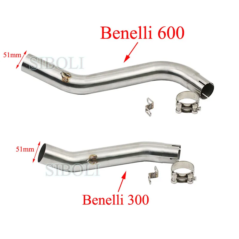 51mm Inlet Slip-on Exhaust Link Pipe For Benelli 300 600 BJ300 BN600 Middle Stainless Steel Pipe Without Muffler
51mm Inlet Slip-on Exhaust Link Pipe For Benelli 300 600 BJ300 BN600 Middle Stainless Steel Pipe Without Muffler