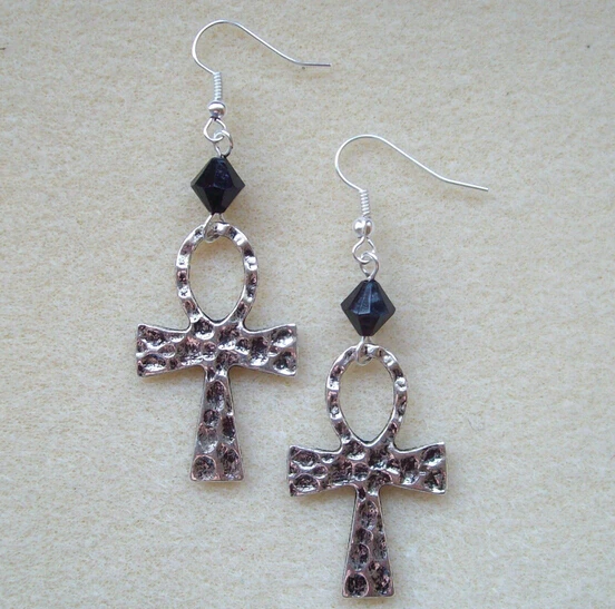 Hot Fashion 50Pair Vintage Style Egyptian Ankh Cross&Black Crystal beads Drop Earrings - Wicca Pagan For Women Jewelry Free
Hot Fashion 50Pair Vintage Style Egyptian Ankh Cross&Black Crystal beads Drop Earrings - Wicca Pagan For Women Jewelry Free