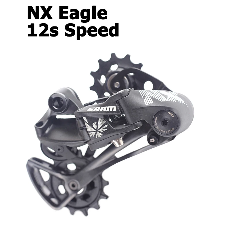 SRAM NX Eagle Rear Derailleur 12 Speed 50T Cassette Compatible Bike Cage TYPE 3.0 MTB Bicycle Switch Black
SRAM NX Eagle Rear Derailleur 12 Speed 50T Cassette Compatible Bike Cage TYPE 3.0 MTB Bicycle Switch Black