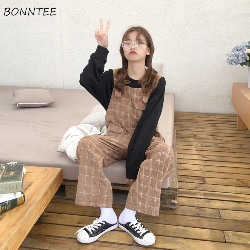 Jumpsuits Women Retro Plaid Simple All-match Loose Korean Style Autumn 2019 Womens Pockets Streetwear Jumpsuit Clothing Lovely
Jumpsuits Women Retro Plaid Simple All-match Loose Korean Style Autumn 2019 Womens Pockets Streetwear Jumpsuit Clothing Lovely
