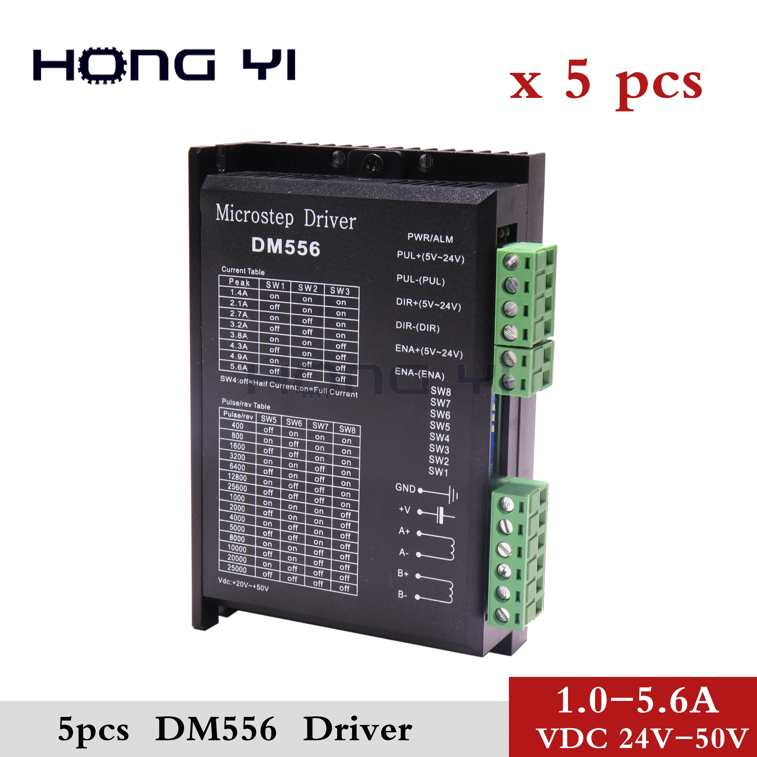 5Pcs NEMA17 NEMA23 NEMA342 phase 5.6A for 57 86 Stepper Motor ControllerDigital Stepper motor DM556 driver Stepper motor
5Pcs NEMA17 NEMA23 NEMA342 phase 5.6A for 57 86 Stepper Motor ControllerDigital Stepper motor DM556 driver Stepper motor