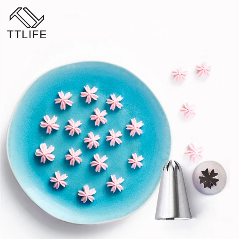 TTLIFE 1pcs Cherry Blossoms Stainless Steel Icing Piping Nozzle Cake Cream Decorating Tips Bakery Pastry Cupcake Tools
TTLIFE 1pcs Cherry Blossoms Stainless Steel Icing Piping Nozzle Cake Cream Decorating Tips Bakery Pastry Cupcake Tools