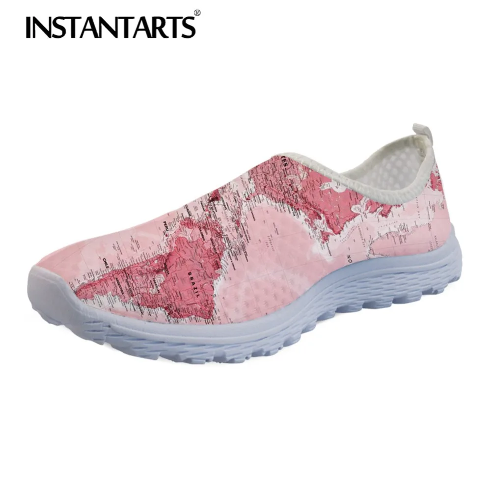 INSTANTARTS Summer Women Pink Sneakers Shoes Breathable Air Mesh Flats Girl Beach Shoes Retro World Map 3D Print Female Loafers
INSTANTARTS Summer Women Pink Sneakers Shoes Breathable Air Mesh Flats Girl Beach Shoes Retro World Map 3D Print Female Loafers