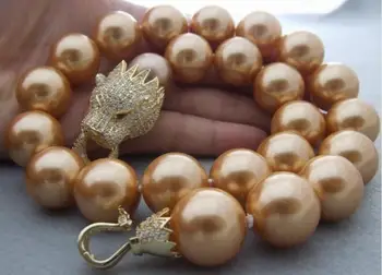 CZ dragonhead Clasp 18mm Shell Pearl 18" Necklace
CZ dragonhead Clasp 18mm Shell Pearl 18" Necklace