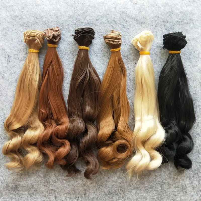6 шт./лот Горячая продажа DIY BJD парик волос 25 см кукольные волосы для кукол