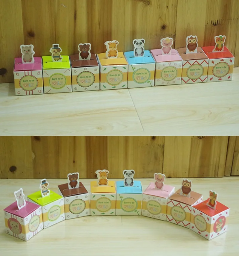 100Pcs Cat Dog Panda Fox Owl Bear Pig Deer Animals Baby Shower Favors Candy Boxes Birthday Party Gift Boxes Chocolate Boxes
100Pcs Cat Dog Panda Fox Owl Bear Pig Deer Animals Baby Shower Favors Candy Boxes Birthday Party Gift Boxes Chocolate Boxes