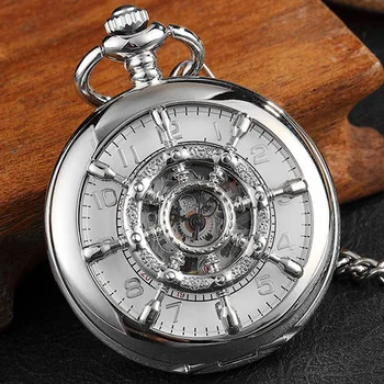 Hollow Wheel Steampunk Silver Vintage Mechanical Pocket Watch Antique Skeleton Hand Wind Necklace Watch Mens Women's Clock Gift
Hollow Wheel Steampunk Silver Vintage Mechanical Pocket Watch Antique Skeleton Hand Wind Necklace Watch Mens Women's Clock Gift