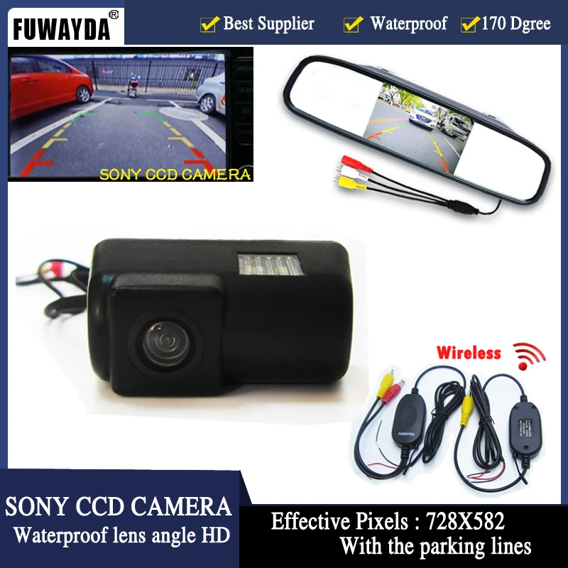 FUWAYDA Wireless 4.3inch Car RearView Mirror Monitor+Night Vision Car Rearview Reverse CCD Camera for for Ford Transit connect
FUWAYDA Wireless 4.3inch Car RearView Mirror Monitor+Night Vision Car Rearview Reverse CCD Camera for for Ford Transit connect