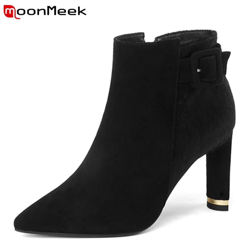 MoonMeek 2020 new arrive autumn winter women boots classic ladies suede leather boots popular elegant high heel ankle boots
MoonMeek 2020 new arrive autumn winter women boots classic ladies suede leather boots popular elegant high heel ankle boots