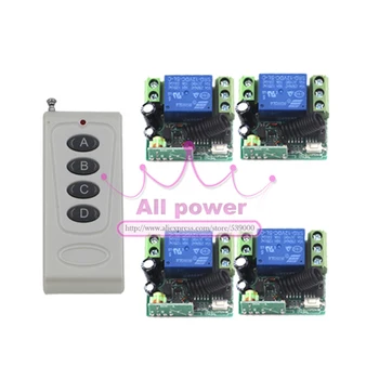 Home Smart Control DC 12V 10A Four Room Lights Remote Control Switch, 100M Range Controller and Mini Receivers
Home Smart Control DC 12V 10A Four Room Lights Remote Control Switch, 100M Range Controller and Mini Receivers