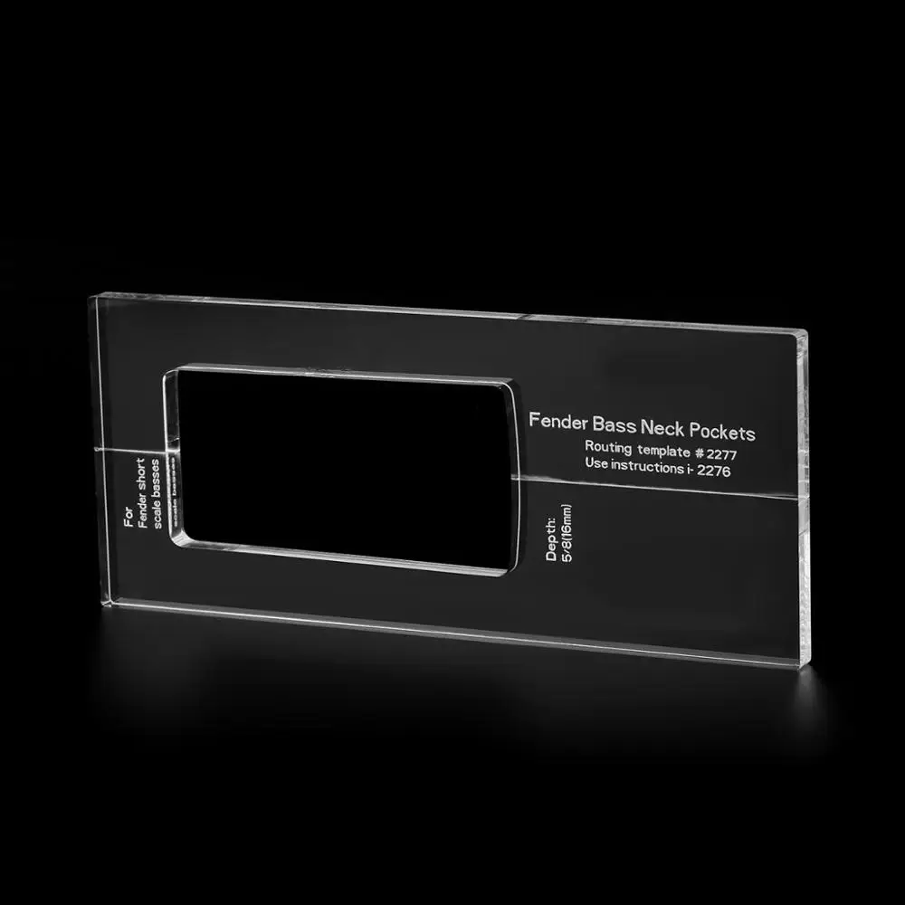 Musiclily Pro CNC Accurate Acrylic Bass Neck Routing Templates for Short-scale Bass Musicmaster/Mustang
Musiclily Pro CNC Accurate Acrylic Bass Neck Routing Templates for Short-scale Bass Musicmaster/Mustang