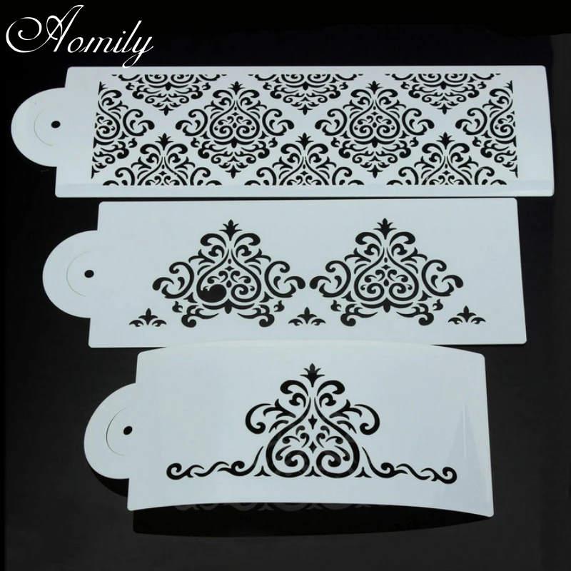 Arshen 3pcs/Set Wedding Cake Stencils Art Flowers Cake Fondant Sugarcraft Coffee Templates DIY Baking Decorating Tools Bakeware
Arshen 3pcs/Set Wedding Cake Stencils Art Flowers Cake Fondant Sugarcraft Coffee Templates DIY Baking Decorating Tools Bakeware
