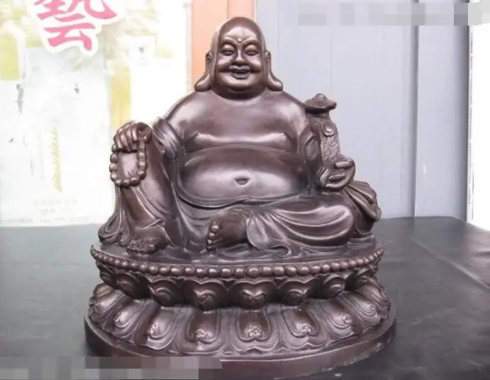 S03799 12 Chinese Buddhism Pure Bronze Copper RuYi Money Wealth Maitreya Buddha Statue (B0328)
S03799 12 Chinese Buddhism Pure Bronze Copper RuYi Money Wealth Maitreya Buddha Statue (B0328)