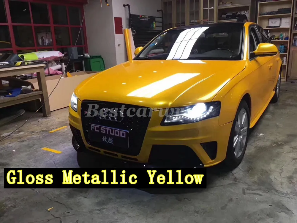 Gloss Metallic Maple Leaf Yellow Vinyl Wrap For car wrap Covering with Air bubble free Like 3M Quality PROTWRAPS Size:1.52*20M
Gloss Metallic Maple Leaf Yellow Vinyl Wrap For car wrap Covering with Air bubble free Like 3M Quality PROTWRAPS Size:1.52*20M