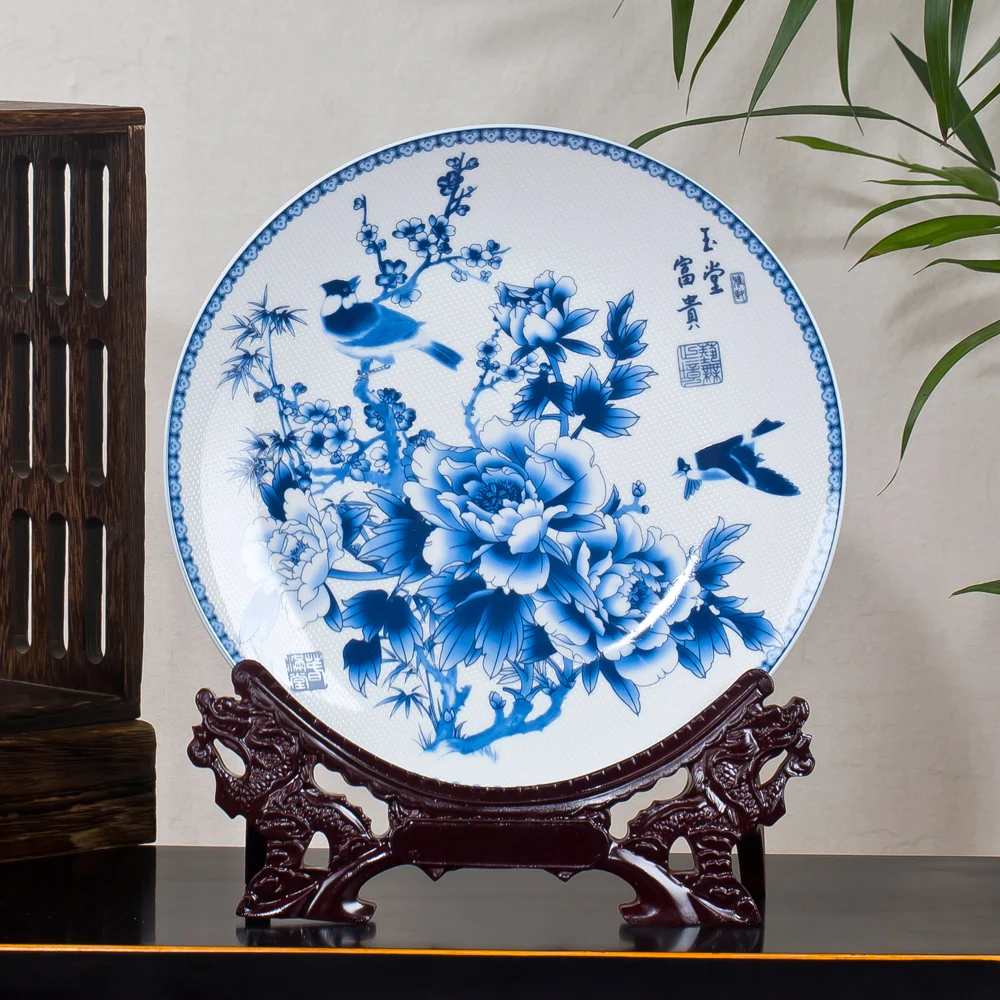 Jingdezhen Ceramic Blue and White Wealth Plate Porcelain Decorative Plate Metope For Living Room Hotel
Jingdezhen Ceramic Blue and White Wealth Plate Porcelain Decorative Plate Metope For Living Room Hotel