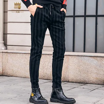 FANZHUAN free shipping New 2018 Clothing me'n Striped pants casual Winter thick elastic band black trousers slim pants 828085
FANZHUAN free shipping New 2018 Clothing me'n Striped pants casual Winter thick elastic band black trousers slim pants 828085