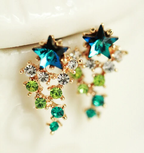 Korean Exquisite Exaggerated Promotion Luxury Five Star Zircon Colorful Crystal Meteor Shower Stud Earrings E2495
Korean Exquisite Exaggerated Promotion Luxury Five Star Zircon Colorful Crystal Meteor Shower Stud Earrings E2495