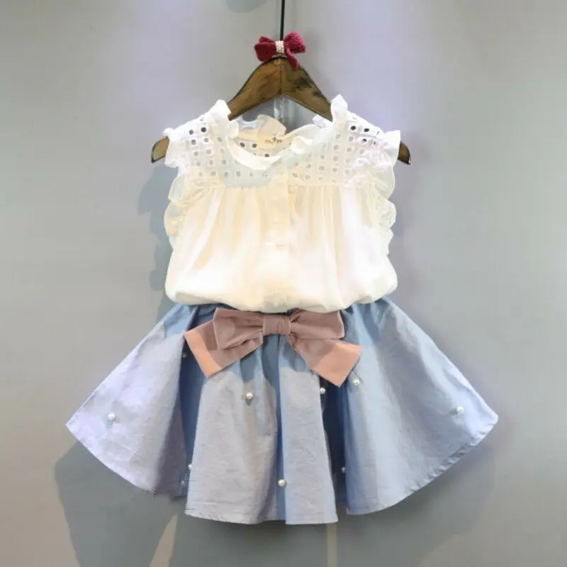 Summer Kids Girl Clothing 2Pcs Outfits Set Shirt +Skirts Mini Dress Clothes UK Casual Suit
Summer Kids Girl Clothing 2Pcs Outfits Set Shirt +Skirts Mini Dress Clothes UK Casual Suit