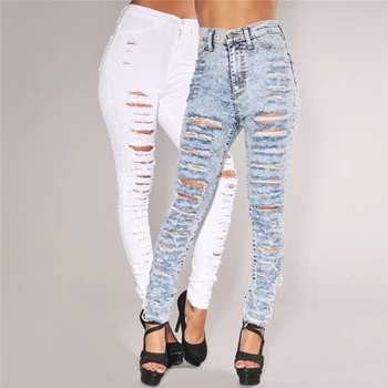 New 2018 Skinny Jeans Women Denim Pants Holes Destroyed Pencil Pants Casual Trousers higt waist Stretch Ripped Jeans
New 2018 Skinny Jeans Women Denim Pants Holes Destroyed Pencil Pants Casual Trousers higt waist Stretch Ripped Jeans