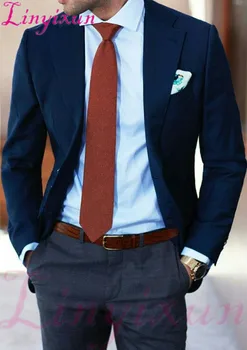 Linyixun Navy Blue Wedding Suit Men Bridegroom Suit Men Blazer Formal Business Jacket Suit With Pants 2 Pie Slim Fit Men Tuxedo
Linyixun Navy Blue Wedding Suit Men Bridegroom Suit Men Blazer Formal Business Jacket Suit With Pants 2 Pie Slim Fit Men Tuxedo
