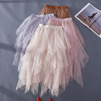 CHGOISIO Women Sweet Mesh Rock 2019 New Summer Ladies Irregular Rim High Waist Casual Tutu Tulip Skirts Girls
CHGOISIO Women Sweet Mesh Rock 2019 New Summer Ladies Irregular Rim High Waist Casual Tutu Tulip Skirts Girls