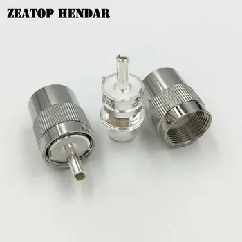 100Pcs Brass UHF PL259 Male Plug Solder for RG58 RG142 / RG5 RG6 5D-FB / RG8 RG213 LMR400 Cable Silver RF Coaxial Connector
100Pcs Brass UHF PL259 Male Plug Solder for RG58 RG142 / RG5 RG6 5D-FB / RG8 RG213 LMR400 Cable Silver RF Coaxial Connector
