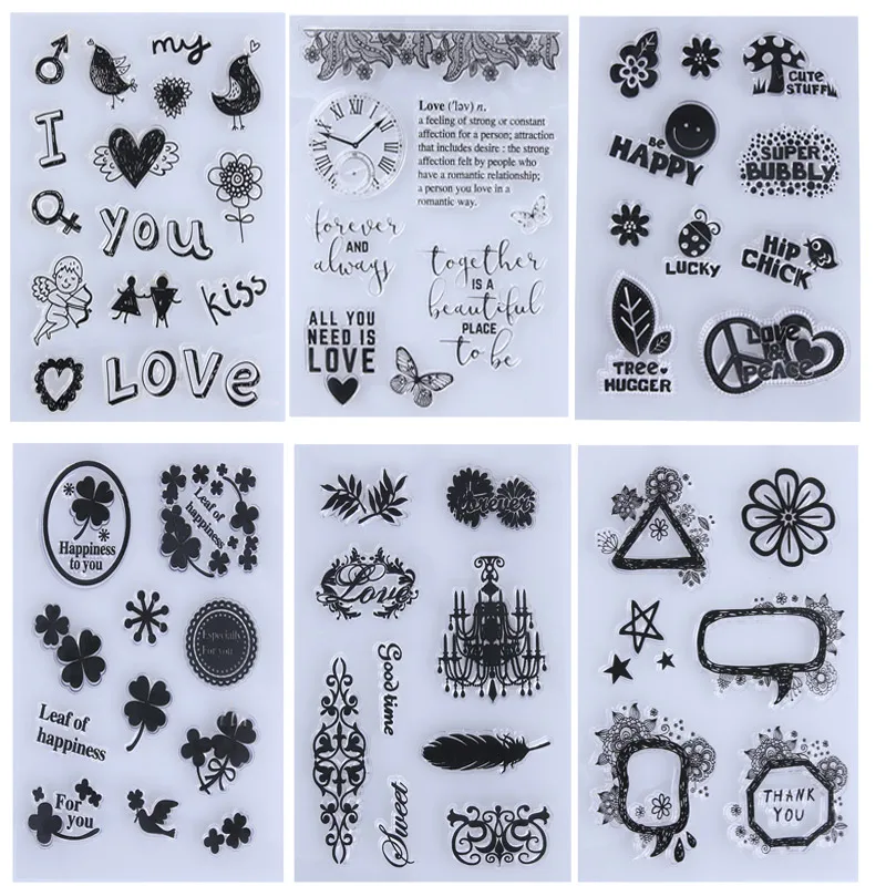 1PC Transparent Silicone Clear Stamps for DIY Scrapbooking Card Making Photo Album Decoration Seal Stamps Sheet Craft
1PC Transparent Silicone Clear Stamps for DIY Scrapbooking Card Making Photo Album Decoration Seal Stamps Sheet Craft