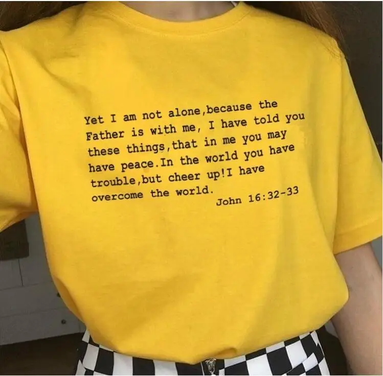 Cheer Up!I Have Overcome The World. Bible T Shirt Women Christmas Tees Quote T Shirts Women Tees Jesus Graphic Tee Drop Shipping
Cheer Up!I Have Overcome The World. Bible T Shirt Women Christmas Tees Quote T Shirts Women Tees Jesus Graphic Tee Drop Shipping