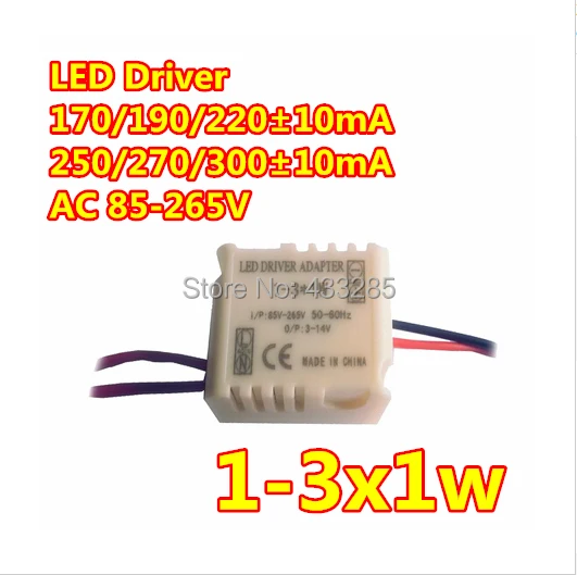 

2014 Time-limited 10pcs/lot 3x1w Power Supply 280-300ma 85-265v 3w Led External Driver for Downlight Lamp Rohs Ce Free Shipping