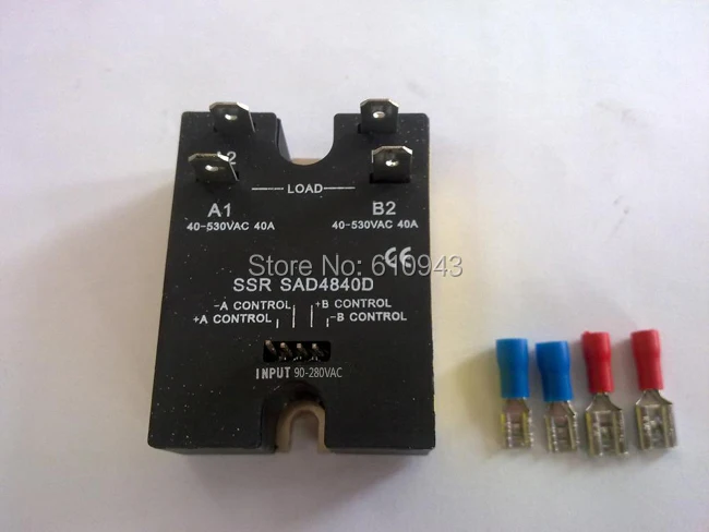 SAD4040A 40a control voltage 90-280vac solid state relay double output good quality free shipping
SAD4040A 40a control voltage 90-280vac solid state relay double output good quality free shipping