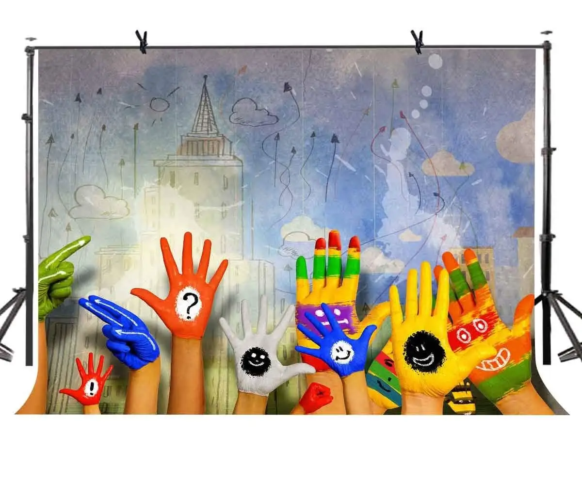 150x220cm Hand-painted Art Backdrop Cute Colorful Hand Drawn Artistic Photographic Background for Camera Photo Props
150x220cm Hand-painted Art Backdrop Cute Colorful Hand Drawn Artistic Photographic Background for Camera Photo Props