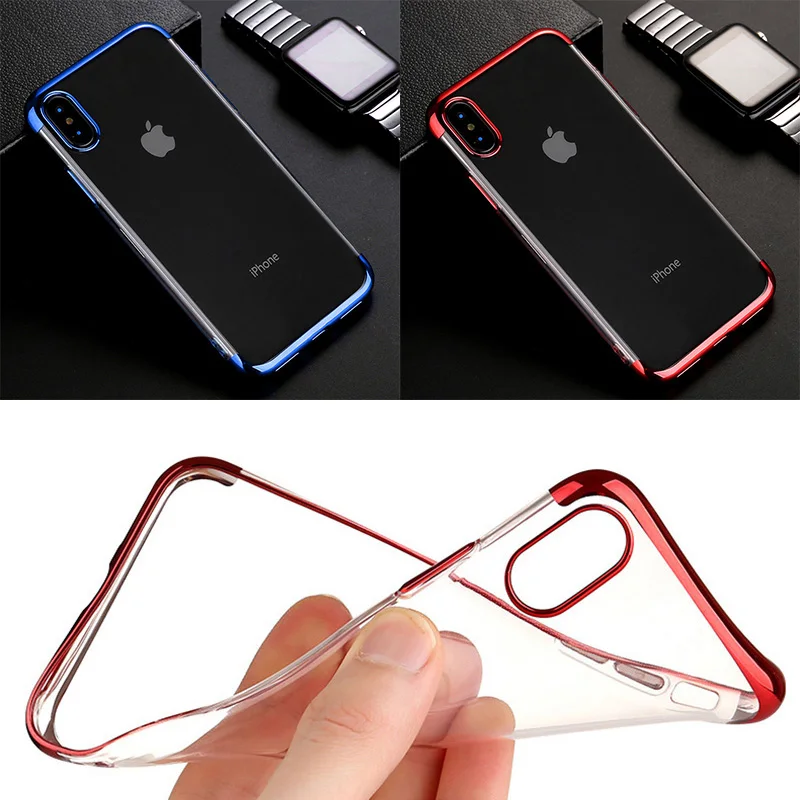 Transparent Clear Electroplated Soft TPU Phone Case For Apple iPhone X XS Max XR 8 7 6 6S Plus Shockproof Silicone Bumper Cover
Transparent Clear Electroplated Soft TPU Phone Case For Apple iPhone X XS Max XR 8 7 6 6S Plus Shockproof Silicone Bumper Cover