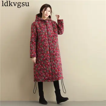 2020 New National Wind Plus Size Printing Hooded Women Winter Coats Loose Retro Long-sleeved Thick Cotton Clothing Jackets A920
2020 New National Wind Plus Size Printing Hooded Women Winter Coats Loose Retro Long-sleeved Thick Cotton Clothing Jackets A920