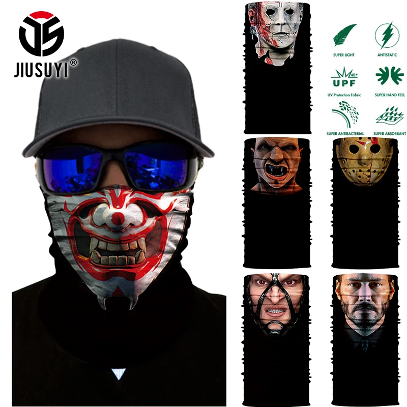 3D Seamless Magic Horror Face Demon Vampire Skull Ghost Face Shield Mask Headband Bandana Headwear Head Scarf Bicycle Mask Men
3D Seamless Magic Horror Face Demon Vampire Skull Ghost Face Shield Mask Headband Bandana Headwear Head Scarf Bicycle Mask Men
