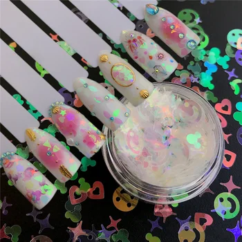 WUF AB Chameleon Color Sequins Nail Art Glitter Flakes UV Gel Polish Star Heart Flower Paillette Decor Tools 
WUF AB Chameleon Color Sequins Nail Art Glitter Flakes UV Gel Polish Star Heart Flower Paillette Decor Tools