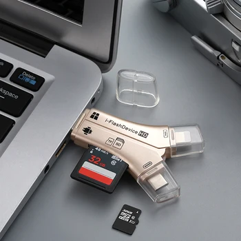 4 in 1 i Flash Drive USB Micro SD&TF Card Reader Adapter for iPhone 5 6 7 8 Plus iPad Macbook Android Camera laptop accessories
4 in 1 i Flash Drive USB Micro SD&TF Card Reader Adapter for iPhone 5 6 7 8 Plus iPad Macbook Android Camera laptop accessories
