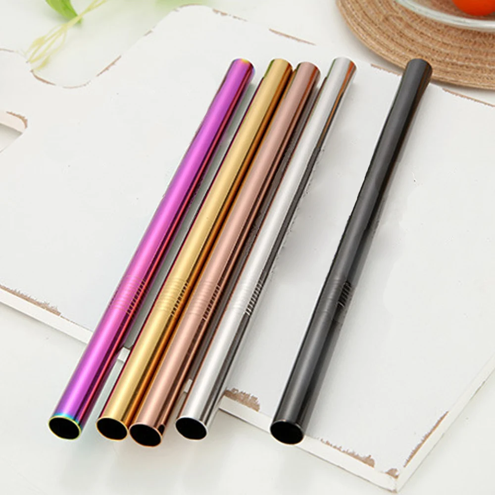 Metal Straw 1pcs Stainless Steel Straw Reusable Drinking Straw Titanium Polychromatic Mixing Tube Party Bar Accessories
Metal Straw 1pcs Stainless Steel Straw Reusable Drinking Straw Titanium Polychromatic Mixing Tube Party Bar Accessories