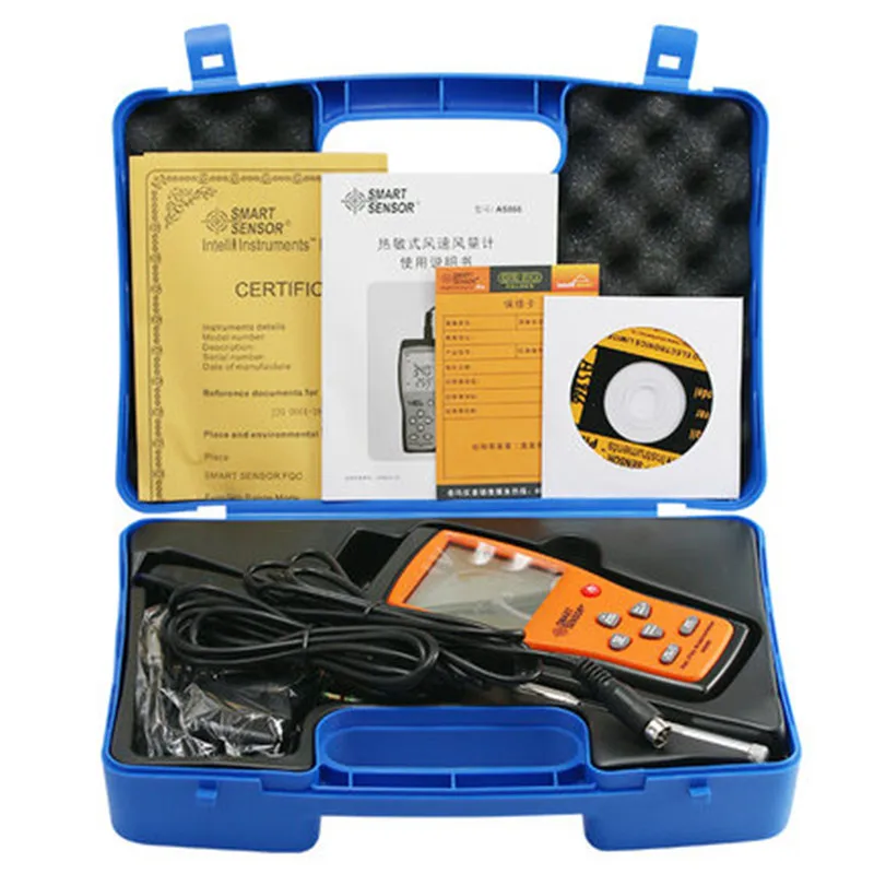 AR866 0.0-30M/S Hot Wire Thermo-Anemometer Air Flow Velocity Meter 0~9999m3/min Thermal anemometer wind speed meter with USB
AR866 0.0-30M/S Hot Wire Thermo-Anemometer Air Flow Velocity Meter 0~9999m3/min Thermal anemometer wind speed meter with USB
