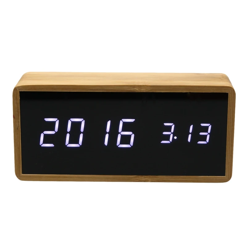 Digital Led Alarm Clock Bamboo Alarm Clock Wooden Clock Multifunctional Noiseless Led Mirror Clock With Temperature
Digital Led Alarm Clock Bamboo Alarm Clock Wooden Clock Multifunctional Noiseless Led Mirror Clock With Temperature