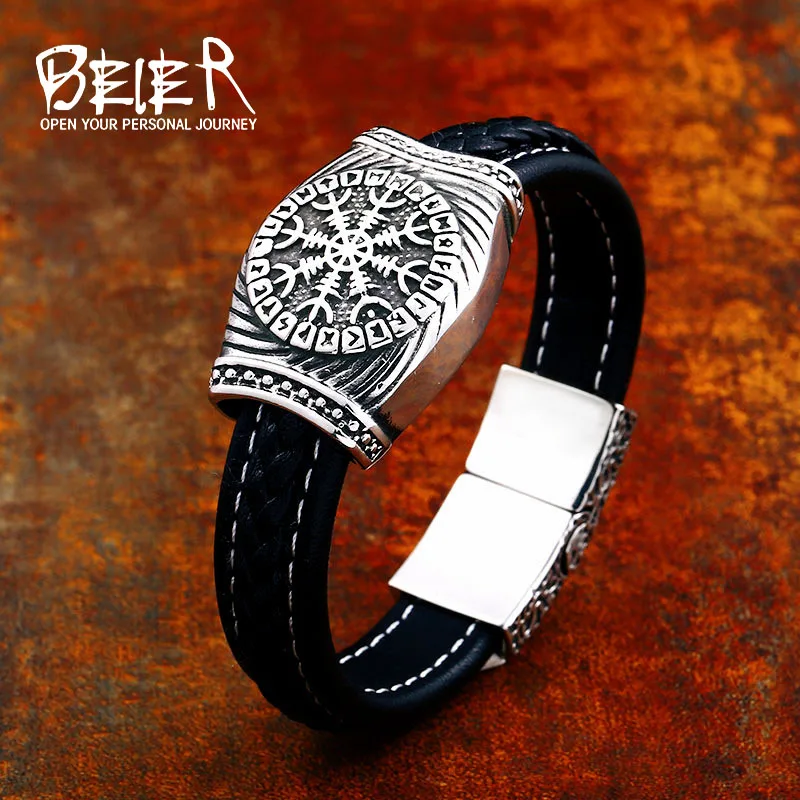 316L Stainless Steel Wholesale Price Leather bracelets Nordic Viking Odin Vegvisir For Man Drop Shipping fashion jewelry LBC-L0
316L Stainless Steel Wholesale Price Leather bracelets Nordic Viking Odin Vegvisir For Man Drop Shipping fashion jewelry LBC-L0