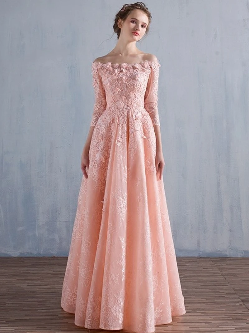 Ensotek 2019 Dramatic Off the Shoulder 3/4-Length Sleeve Lace Prom Dress Pink Evening Formal Dress Prom Gowns Vestidos de Noiva
Ensotek 2019 Dramatic Off the Shoulder 3/4-Length Sleeve Lace Prom Dress Pink Evening Formal Dress Prom Gowns Vestidos de Noiva