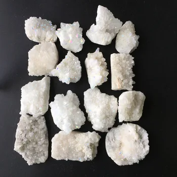 551g 15pcs Angel White Aura Quartz Crystal Titanium Bismuth Silicon Cluster Rainbow
551g 15pcs Angel White Aura Quartz Crystal Titanium Bismuth Silicon Cluster Rainbow