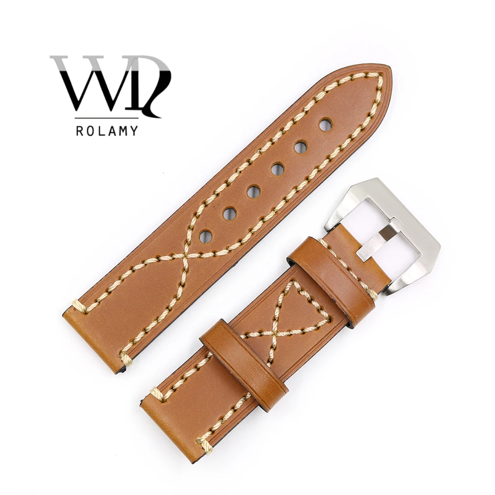 Rolamy Watch Band 20 22 24 26mm Leather Strap For Tag CARRERA Omega Montblanc Panerai Daytona Submariner Tissot Watchbands Strap
Rolamy Watch Band 20 22 24 26mm Leather Strap For Tag CARRERA Omega Montblanc Panerai Daytona Submariner Tissot Watchbands Strap