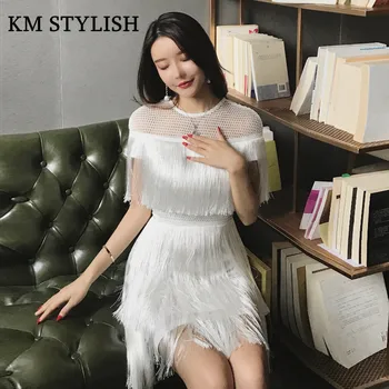 Thai tide Brand Cape-style Fairy Layer Tassel Stitching Slim Dress Hollow Out Mesh Lace Stitching Fringed Champagne Dress White
Thai tide Brand Cape-style Fairy Layer Tassel Stitching Slim Dress Hollow Out Mesh Lace Stitching Fringed Champagne Dress White