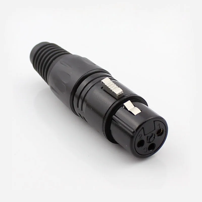 10pcs Audio Cable Connector Microphone Plug Female XLR Connector Adapter 3pin/core 24K Gold Black
10pcs Audio Cable Connector Microphone Plug Female XLR Connector Adapter 3pin/core 24K Gold Black