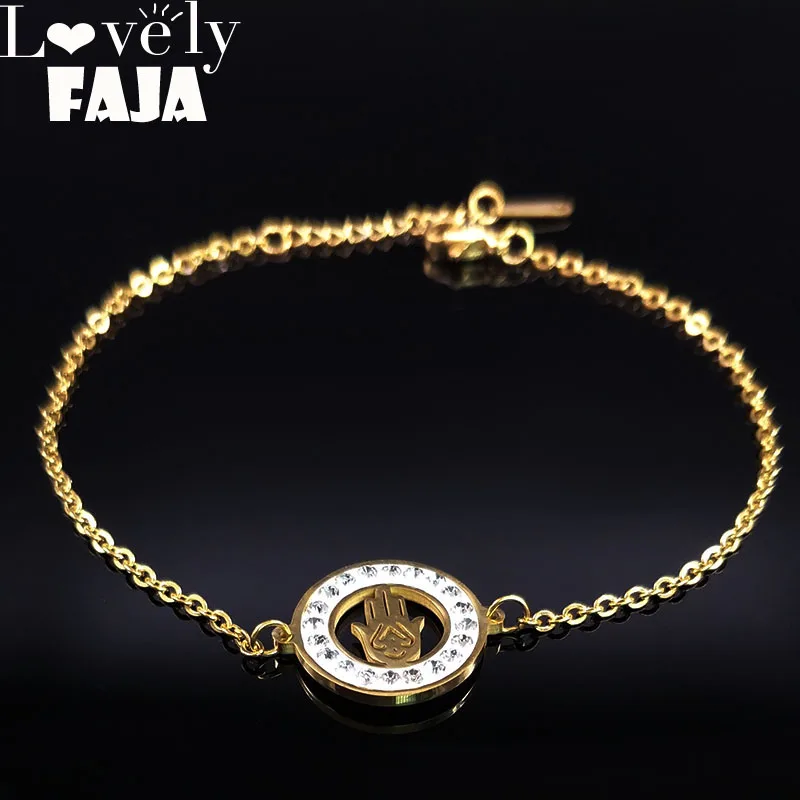 2019 Fashion Hamsa Crystal Stainless Steel Bracelet Foot Women Gold Color Ankle Cchain Jewelry acero inoxidable joyeria A612336B
2019 Fashion Hamsa Crystal Stainless Steel Bracelet Foot Women Gold Color Ankle Cchain Jewelry acero inoxidable joyeria A612336B