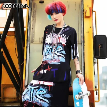 High street Summer T shirt Women Unique Design Print Short Sleeve Cotton T-Shirt Street Hip Hop Women High Quality tshirt Tops
High street Summer T shirt Women Unique Design Print Short Sleeve Cotton T-Shirt Street Hip Hop Women High Quality tshirt Tops