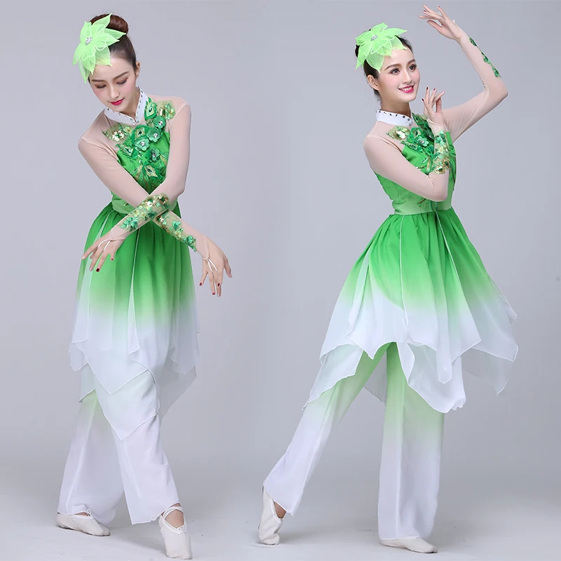 Одежда для китайских народных танцев, костюм для китайских народных танцев, традиционный китайский танцевальный костюм фаната s DD1973 
Одежда для китайских народных танцев, костюм для китайских народных танцев, традиционный китайский танцевальный костюм фаната s DD1973